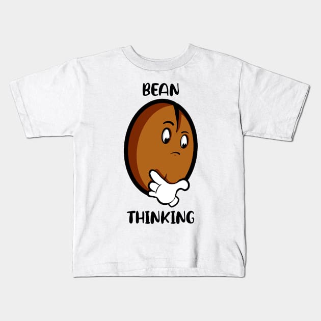 Bean Thinking Kids T-Shirt by Art by Nabes